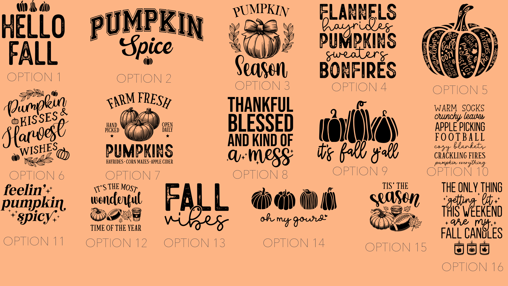 Fall Fun 30oz Tumbler | 16 Autumn Designs | Laser-Engraved Drinkware