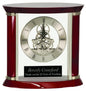 Custom Executive Piano Finish Clock Silver/Rosewood - Wood