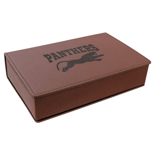 Custom Football Leatherette Flask Set - Leatherette