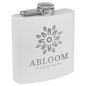 Custom White 6 oz. Powder Coated Stainless Steel Flask