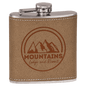 Custom 6 oz. Leather Stainless Steel Flask