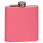 Custom 6 oz. Matte Pink Stainless Steel Flask