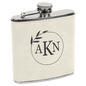Custom White Leatherette 6 oz. Stainless Steel Flask - Leatherette