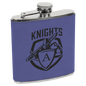 Custom Purple 6 oz. Leatherette Flask - Leatherette