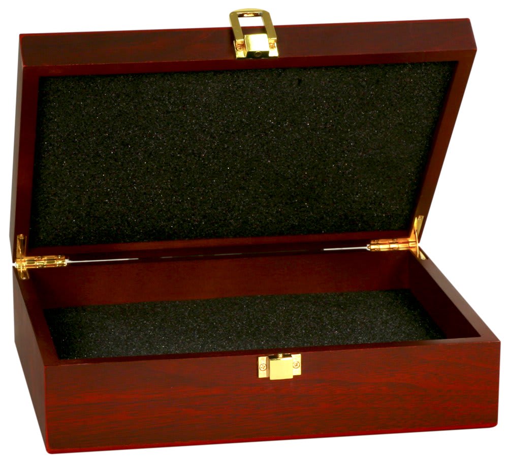 Personalized Rosewood Finish Gift Box - Wood