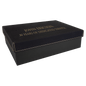 Personalized Black/Gold Leatherette Gift Box - Leatherette
