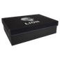 Personalized Black/Silver Leatherette Gift Box - Leatherette