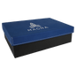 Personalized Blue/Silver Leatherette Gift Box - Leatherette