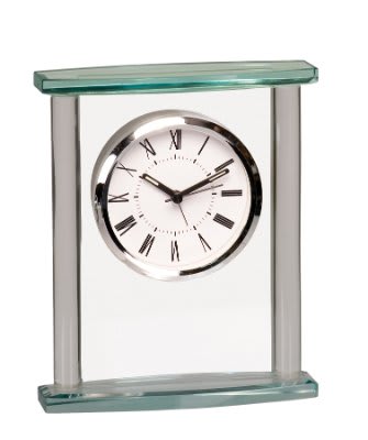 Square Custom Engraved Glass Clock