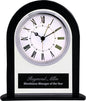 Arch Custom Engraved Glass Clock with Black Border