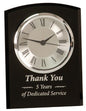 Black Custom Engraved Glass Arch Clock Self Standing