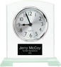 Square Arch Custom Engraved Glass Clock