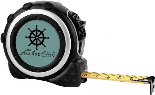 Personalized 16' Black/Silver Tape Measure with Belt Clip  (Insert Sold Separately)