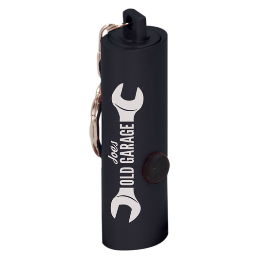Black 3-LED Flashlight Personalized Keychain