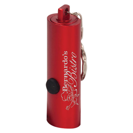 Red 3-LED Flashlight Personalized Keychain