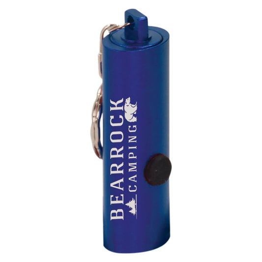 Blue 3-LED Flashlight Personalized Keychain