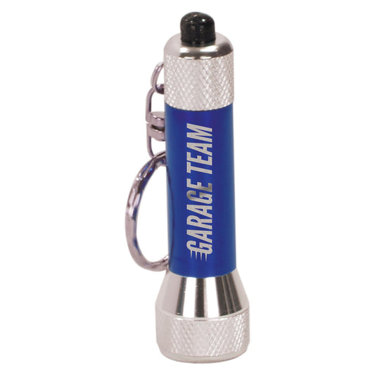 Blue 5-LED Flashlight Personalized Keychain