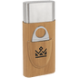 Personalized Bamboo Leatherette Cigar Case with Cutter - Leatherette