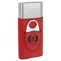 Personalized Red Leatherette Cigar Case with Cutter - Leatherette