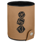 Personalized Light Brown Leatherette Dice Cup Set - Leatherette
