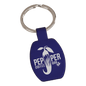 Blue Rectangle Metal Personalized Keychain