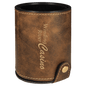 Personalized Rustic/Gold Leatherette Dice Cup Set - Leatherette
