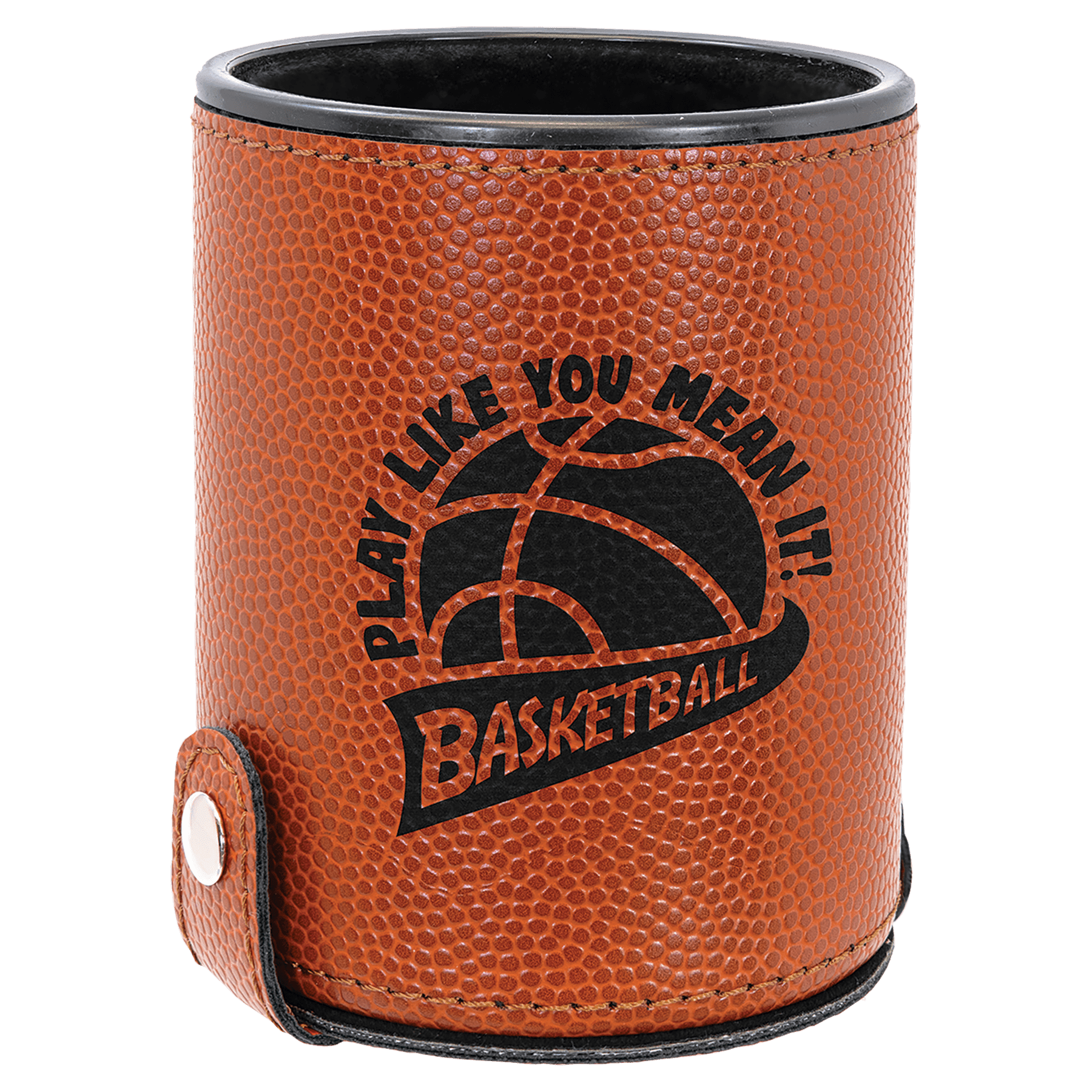 Personalized Basketball Leatherette Dice Cup Set - Leatherette