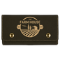 Personalized Black/Gold Leatherette Card and Dice Set - Leatherette