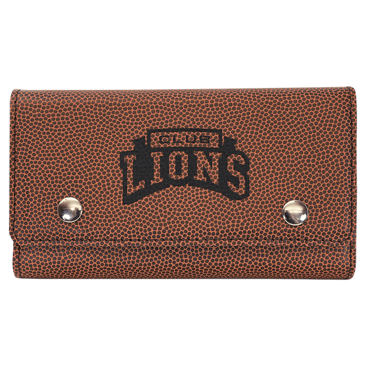 Personalized Football Leatherette Card & Dice Set - Leatherette