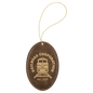 Personalized Rustic/Gold Leatherette Oval Ornament - Leatherette