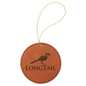 Personalized Rawhide Leatherette Round Ornament - Leatherette