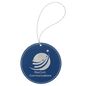 Personalized Blue/Silver Leatherette Round Ornament - Leatherette