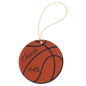Personalized Basketball Leatherette Ornament with Gold String - Leatherette