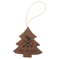 Personalized Dark Brown Leatherette Tree Ornament - Leatherette