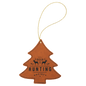 Personalized Rawhide Leatherette Tree Ornament - Leatherette