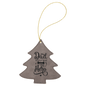 Personalized Gray Leatherette Tree Ornament - Leatherette