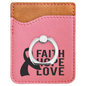 Personalized Pink Leatherette Phone Wallet with Ring - Leatherette