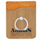 Personalized Bamboo Leatherette Phone Wallet with Ring - Leatherette