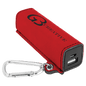 Personalized Red Leatherette Power Bank with Charging Cord and Carabiner - Leatherette