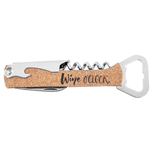 Cork Wine Personalized Bottle Opener - Stainless Steel