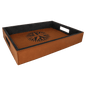Custom Rawhide Leatherette Serving Tray - Leatherette