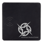 Personalized Black/Silver Leatherette Charging Mat with USB Charging Cord - Leatherette