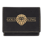Personalized Black/Gold Leatherette Trifold Wallet with RFD Blocking - Leatherette