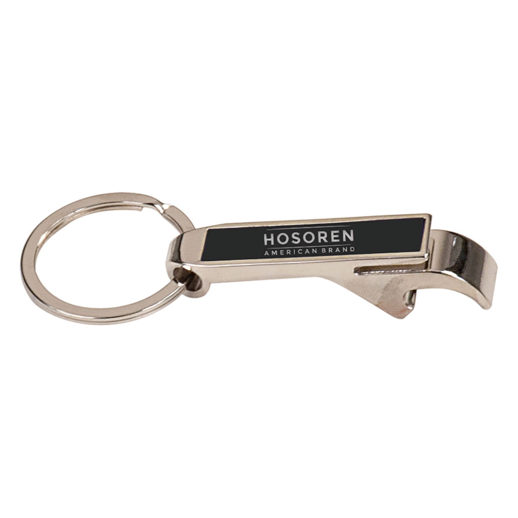 Black Metal Personalized Bottle Opener Keychain