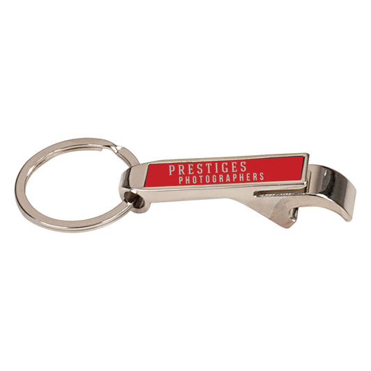 Red Metal Personalized Bottle Opener Keychain