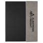 Personalized Black with Gray/Black Leatherette Canvas Portfolio with Notepad - Leatherette