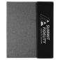 Personalized Gray with Black/Silver Leatherette Canvas Portfolio with Notepad - Leatherette