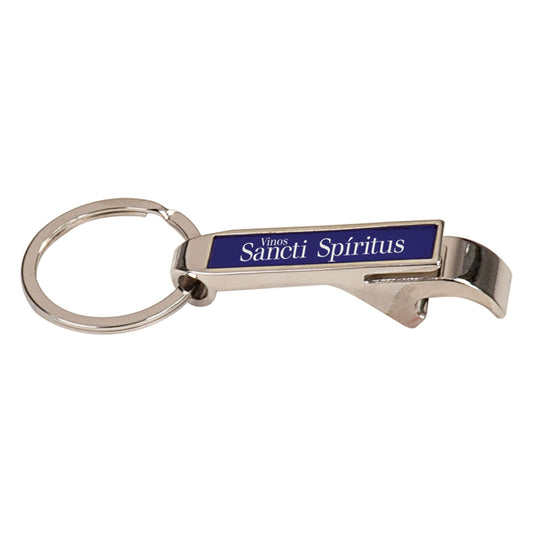 Blue Metal Personalized Bottle Opener Keychain
