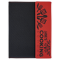 Personalized Black with Red/Black Leatherette Canvas Portfolio with Notepad - Leatherette