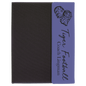 Personalized Black with Purple Leatherette Canvas Portfolio with Notepad - Leatherette